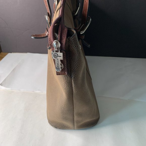 JACK GEORGES' USA HIGH QUALITY  BAG BRIEFCASE ORGANIZER TOTE GREEN Pebbled Suede - Picture 8 of 16